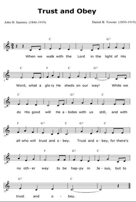 Song 5 Trust and Obey - Chord Chart Song 5 Trust and Obey - Reharmonization - photo 17