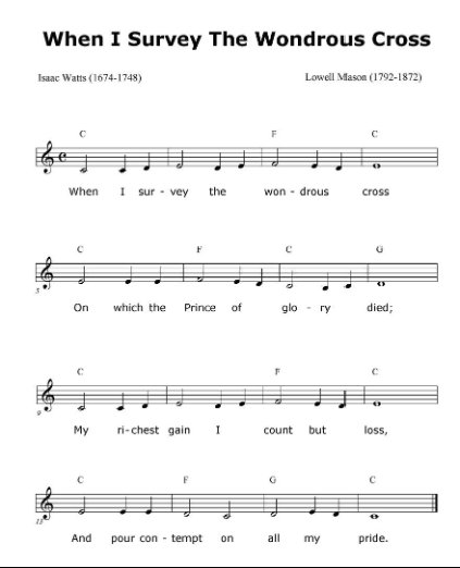 Song 2 Wondrous Cross - Chord Chart Song 2 Wondrous Cross - Reharmonization - photo 8