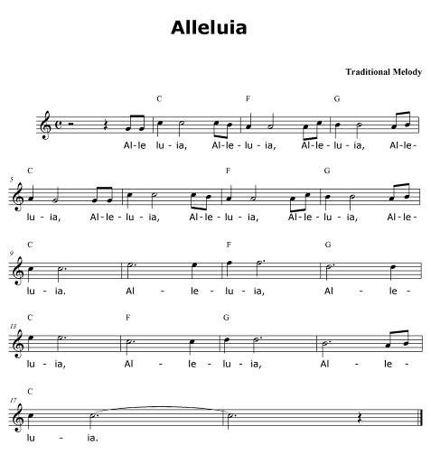 Song 1 Alleluia - Chord Chart Song 1 Alleluia - Reharmonization Song 2 - photo 5