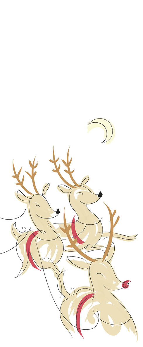 So late that dark evening his reindeer he drew To the sleigh and took off - photo 6