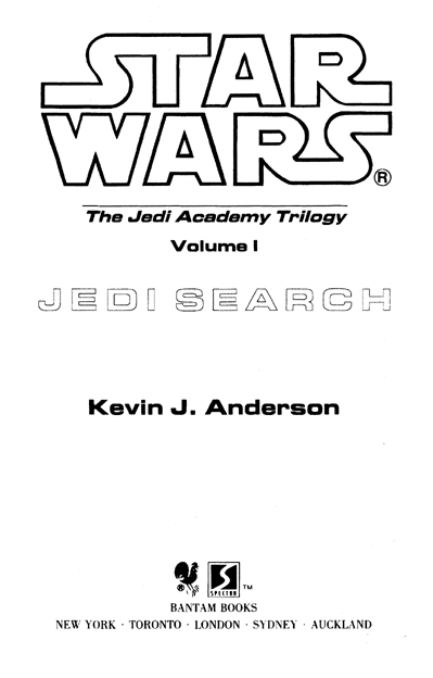 JEDI SEARCH A Bantam Book March 1994 SPECTRA and the portrayal of a boxed - photo 2