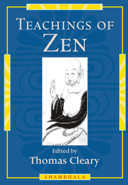 Thomas Cleary Teachings of Zen