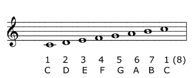 E ach tone of the scale is represented by an Arabic number Numbers 1 to 7 - photo 5