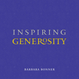 Barbara Bonner - Inspiring Generosity