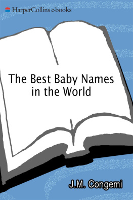 J.M. Congemi The Best Baby Names in the World