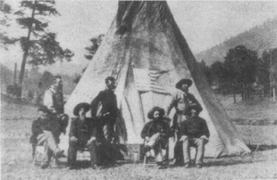 Buckskin lodge captured at Slim Buttes note Keoghs I Company guidon - photo 5