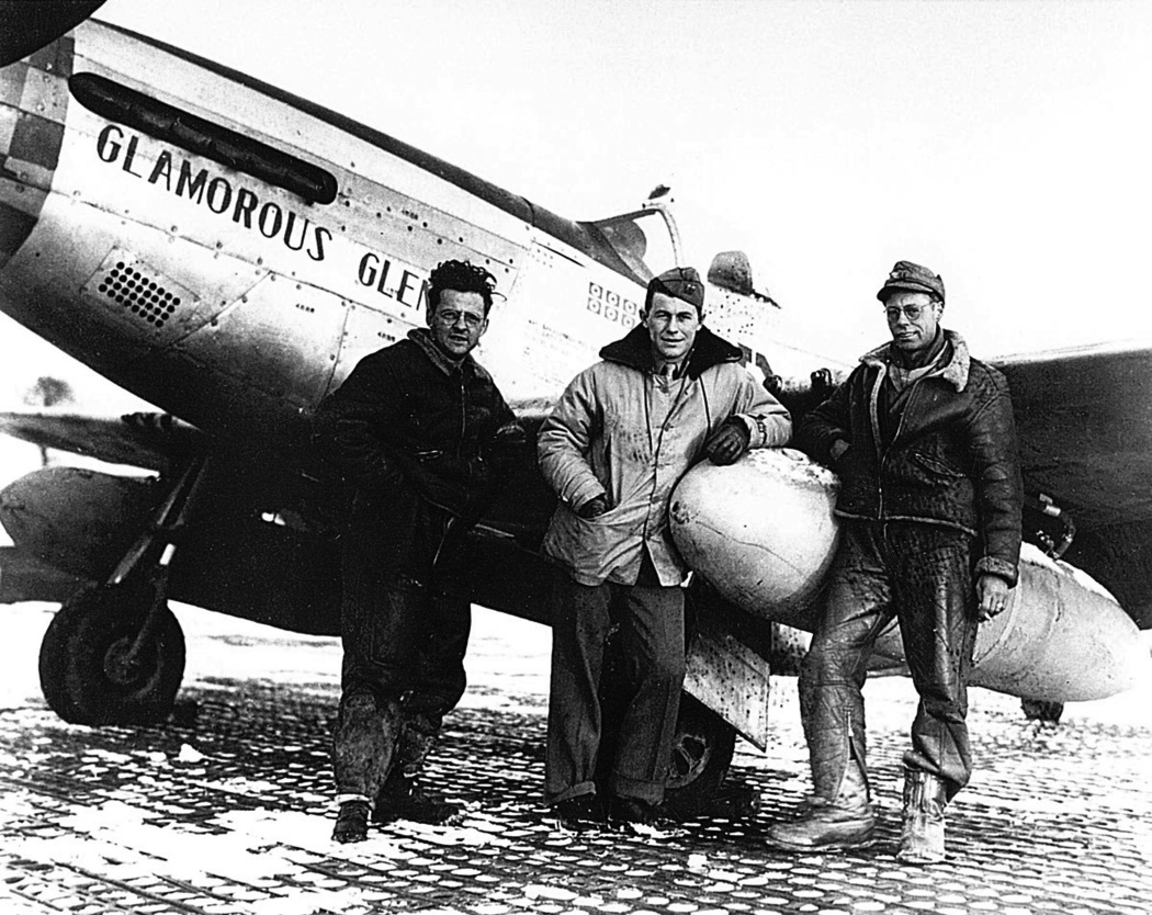 USAF Photo Chuck Yeager center and his World War IIground crew pose in front - photo 2