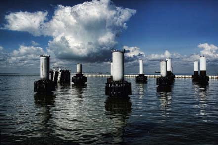 These things are bumpers for the ferries that run from Galveston to a small - photo 1