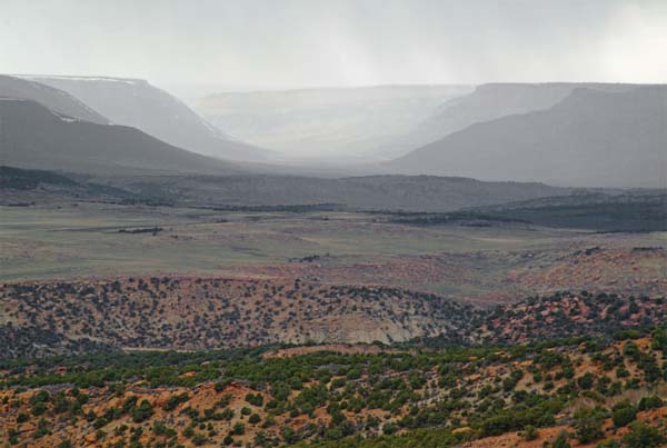 April snow squall at Sage Creek Gap east of Flaming Gorge Sweetwater County - photo 12