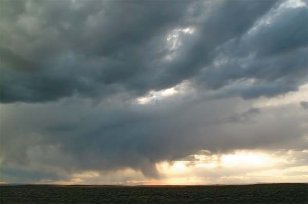 Virga at sunset near Saratoga eastern edge of the Red Desert Carbon County - photo 5