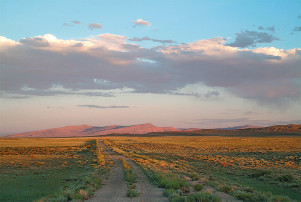 Willow Hill and old Rawlins-Bairoil Road Carbon County Wyoming 2004 Red - photo 1