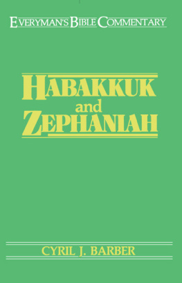 Cyril Barber Habakkuk & Zephaniah- Everymans Bible Commentary