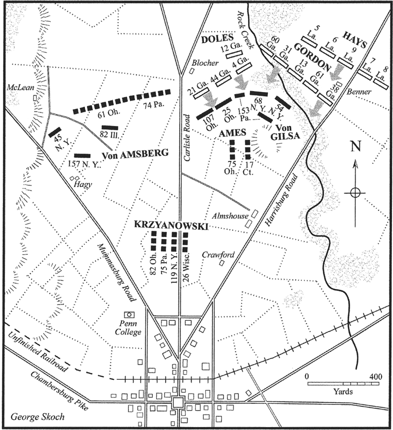 Day 1 Doles and Gordons Brigades Attack Barlows Division on Blochers Knoll - photo 7