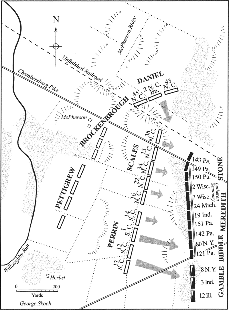 Day 1 The Confederate Attack on Seminary Ridge Day 1 Final Attacks on Oak - photo 9