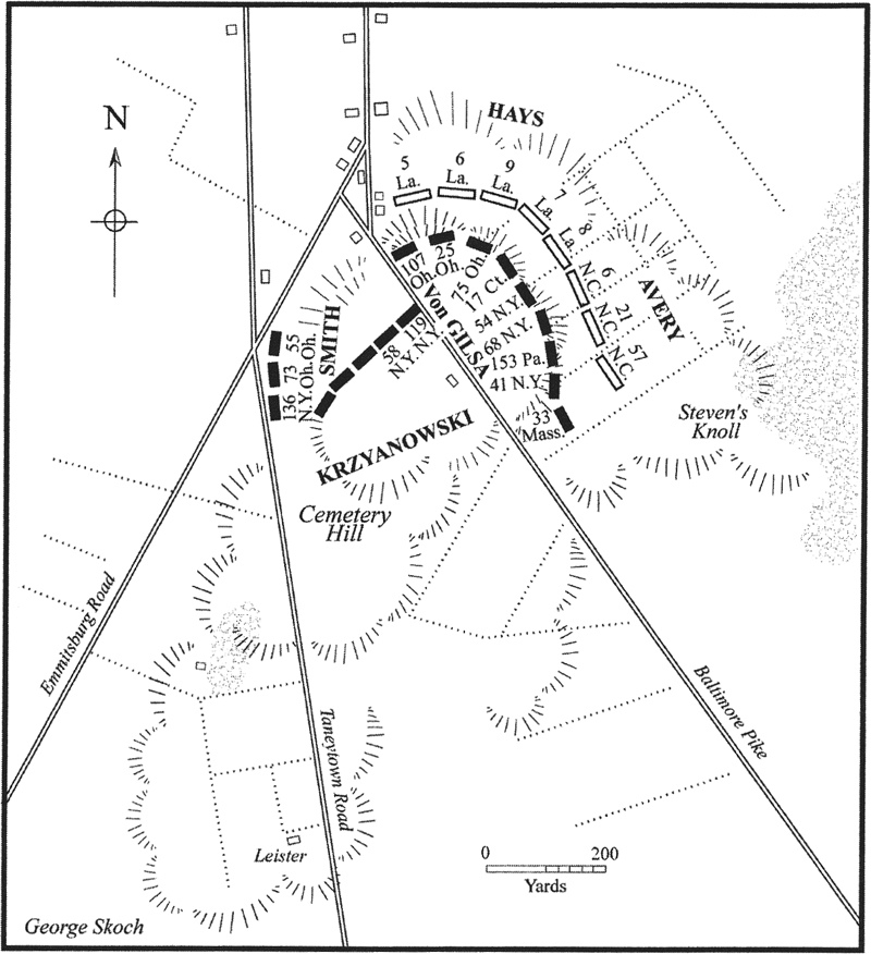 Day 2 Early Attacks Cemetery Hill Day 2 Johnsons Division Attacks Culps - photo 17