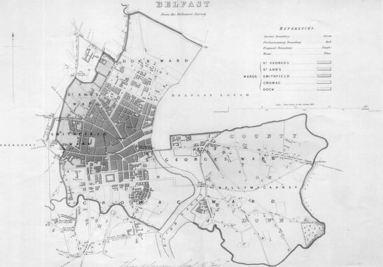 Map of Belfast by Thomas Larcom 1837 British Parliamentary Papers - photo 3