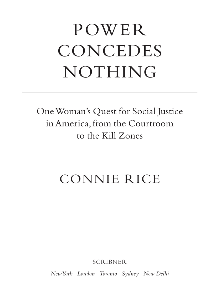 Power Concedes Nothing One Womans Quest for Social Justice in America from the Courtroom to the Kill Zones - image 4