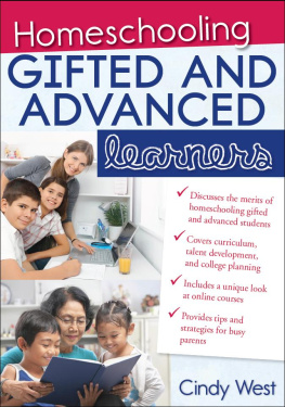 Cindy West - Homeschooling Gifted and Advanced Learners