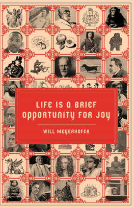 Will Meyerhofer - Life is a Brief Opportunity for Joy