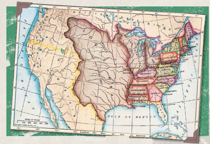 This map of the Louisiana Purchase shows how it more than doubled the size of - photo 10