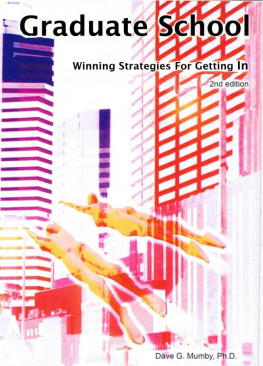 Dave Mumby Graduate School: Winning Strategies For Getting In