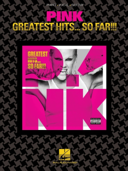 P!nk Pink--Greatest Hits ... So Far!!! (Songbook)