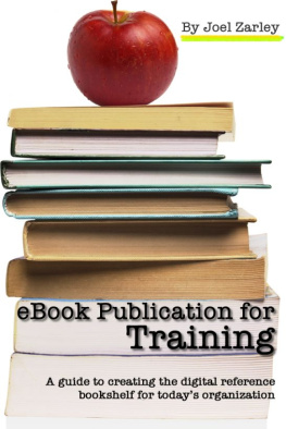 Joel Zarley - eBook Publication for Training