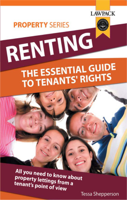 Tessa Shepperson - Renting: The Essential Guide to Tenants Rights