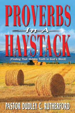 Dudley Rutherford - Proverbs in a Haystack