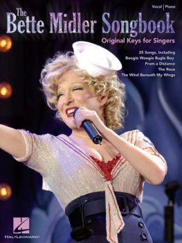 Bette Midler - The Bette Midler Songbook--Original Keys for Singers