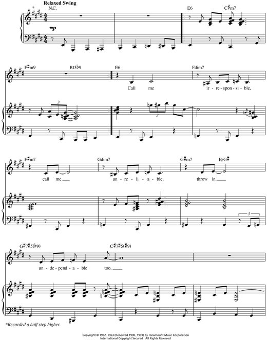 Michael Buble--Call Me Irresponsible Songbook - photo 17