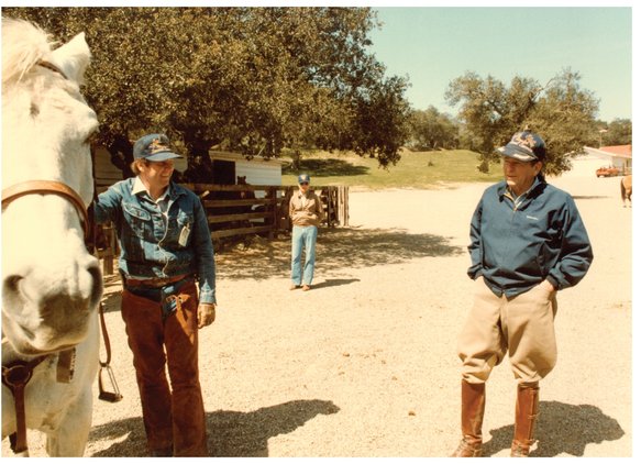 Getting El Alamein ready to ride at Rancho del Cielo Ranch in the Sky - photo 3