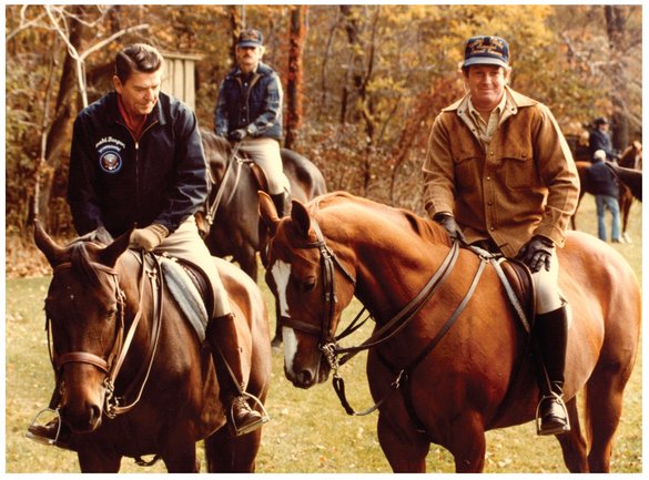 Riding at Camp David in 1981 Riding Giminish in front of the stables at - photo 5