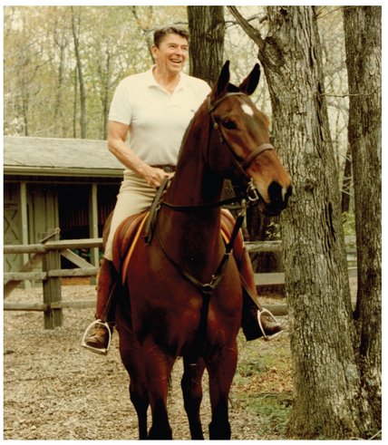 Riding Giminish in front of the stables at Camp David US Park Police - photo 6