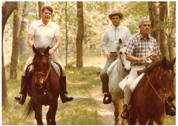 Riding with Secretary Bill Clark and Senator Laxalt at Quantico 1981 - photo 9