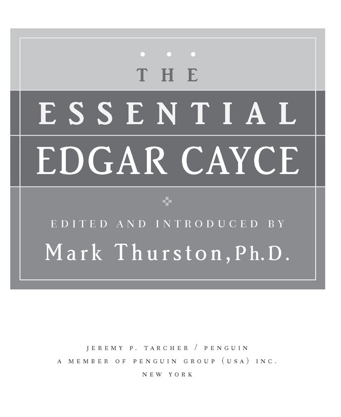 This book is dedicated to Hugh Lynn Cayce eldest son of Edgar and Gertrude - photo 2