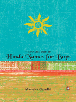 Menka Gandhi Penguin Book Of Hindu Names For Boys