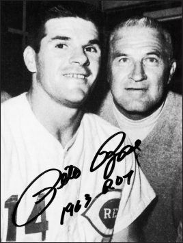 PROMISING ROOKIE Pete Rose with Reds scout Slugger Blomski APRIL 8 1963 - photo 13