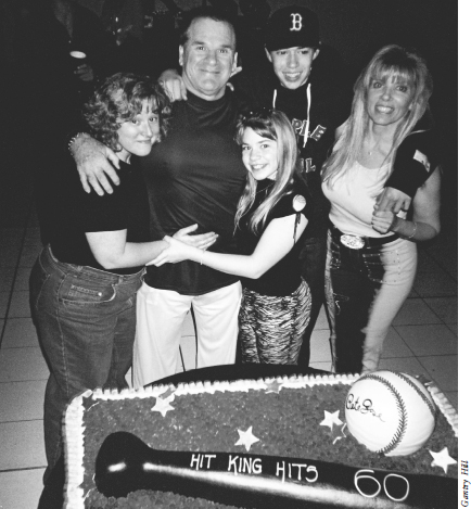 HIT KING HITS 60 Pete Rose celebrates his 60th birthday with his family Left - photo 22