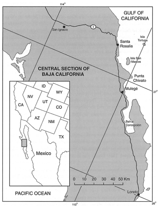 Map 1 Baja California Sur Fossils and the layered sedimentary rocks in which - photo 3