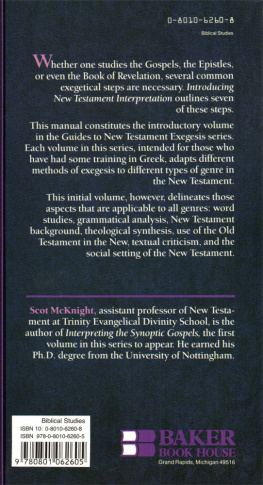 Scot McKnight - Introducing New Testament Interpretation