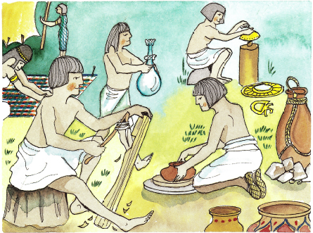 Egyptian paintings told stories about living people and also about what they - photo 21