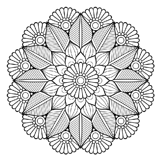 Stress Relieving MandalaZentangle Designs A Printable and Mindfulness Adult Coloring Book - photo 18