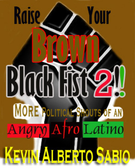 Kevin Alberto Sabio Raise Your Brown Black Fist 2: MORE Political Shouts of an Angry Afro Latino