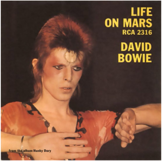 Cover of the 1973 UK single Life on Mars Authors Collection The Bowie-esque - photo 2