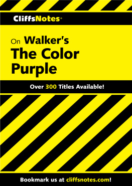 Gloria Rose - CliffsNotes on Walkers The Color Purple