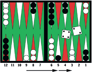 In this example lets say White rolls a four and a two He can hit Blacks - photo 17