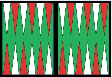 The board has 24 narrow spikes called points Their colours alternate to make - photo 5