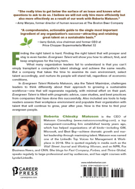 Roberta Chinsky Matuson - Evergreen Talent: A Guide to Hiring and Cultivating a Sustainable Workforce