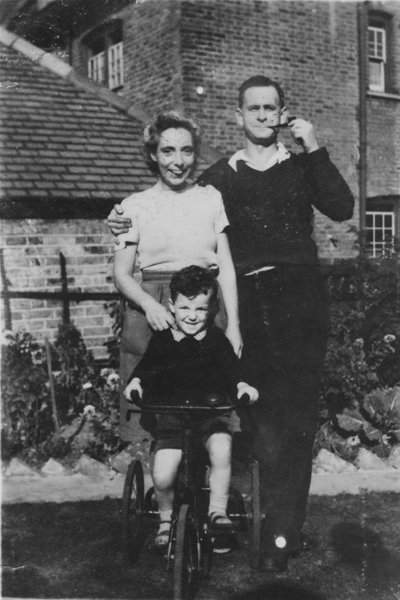 Three years old with my parents Dora and Ernie in the back garden of 22 Kings - photo 5